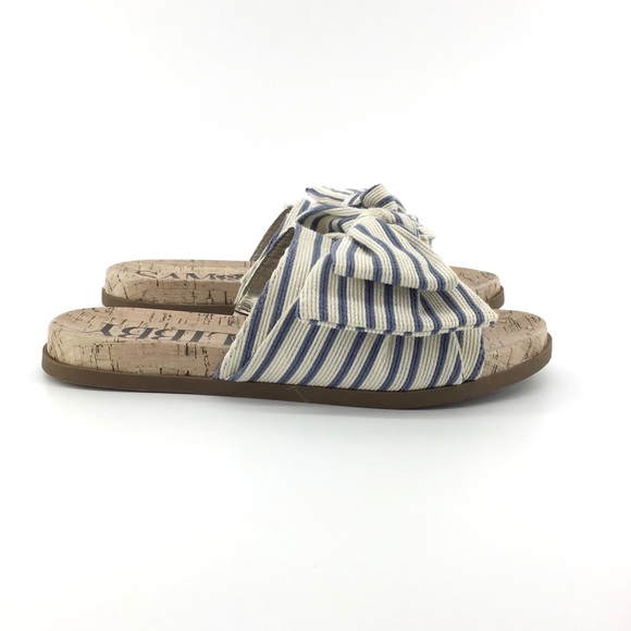 Sam & Libby Shoes - Sam & Libby | Striped Bow Slides